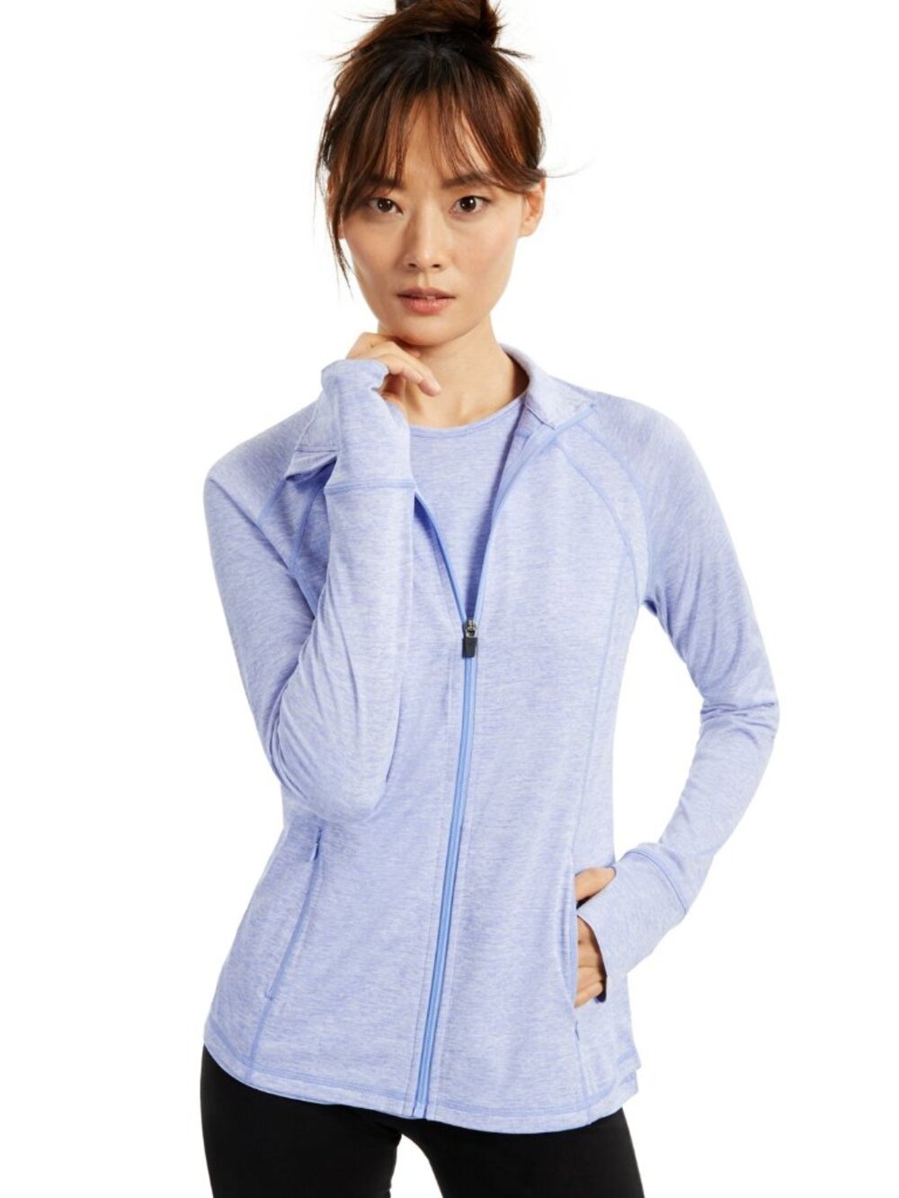 Ideology Womens Activewear Performance Zip Jacket